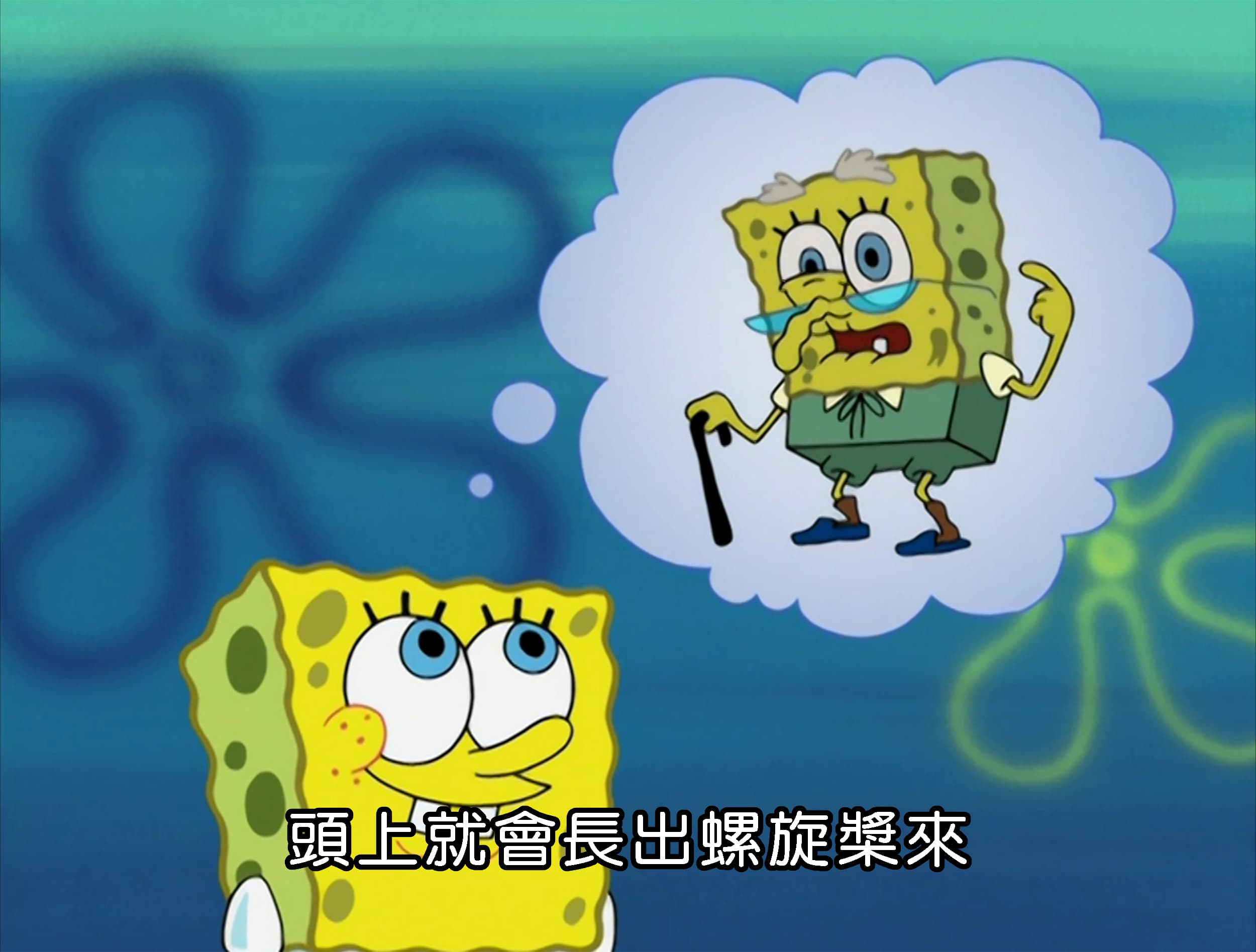 頭上就會長出螺旋槳來