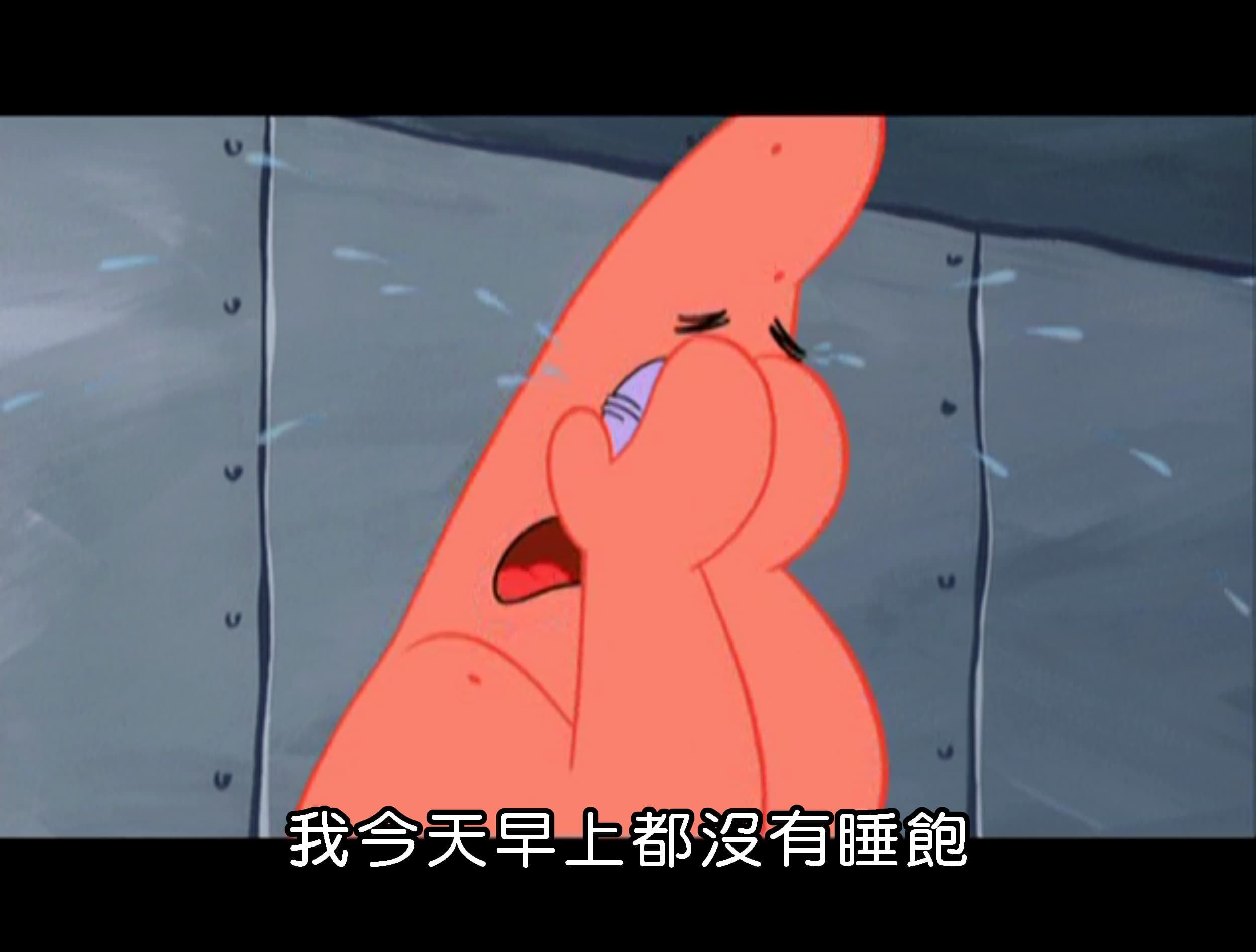 我今天早上都沒有睡飽