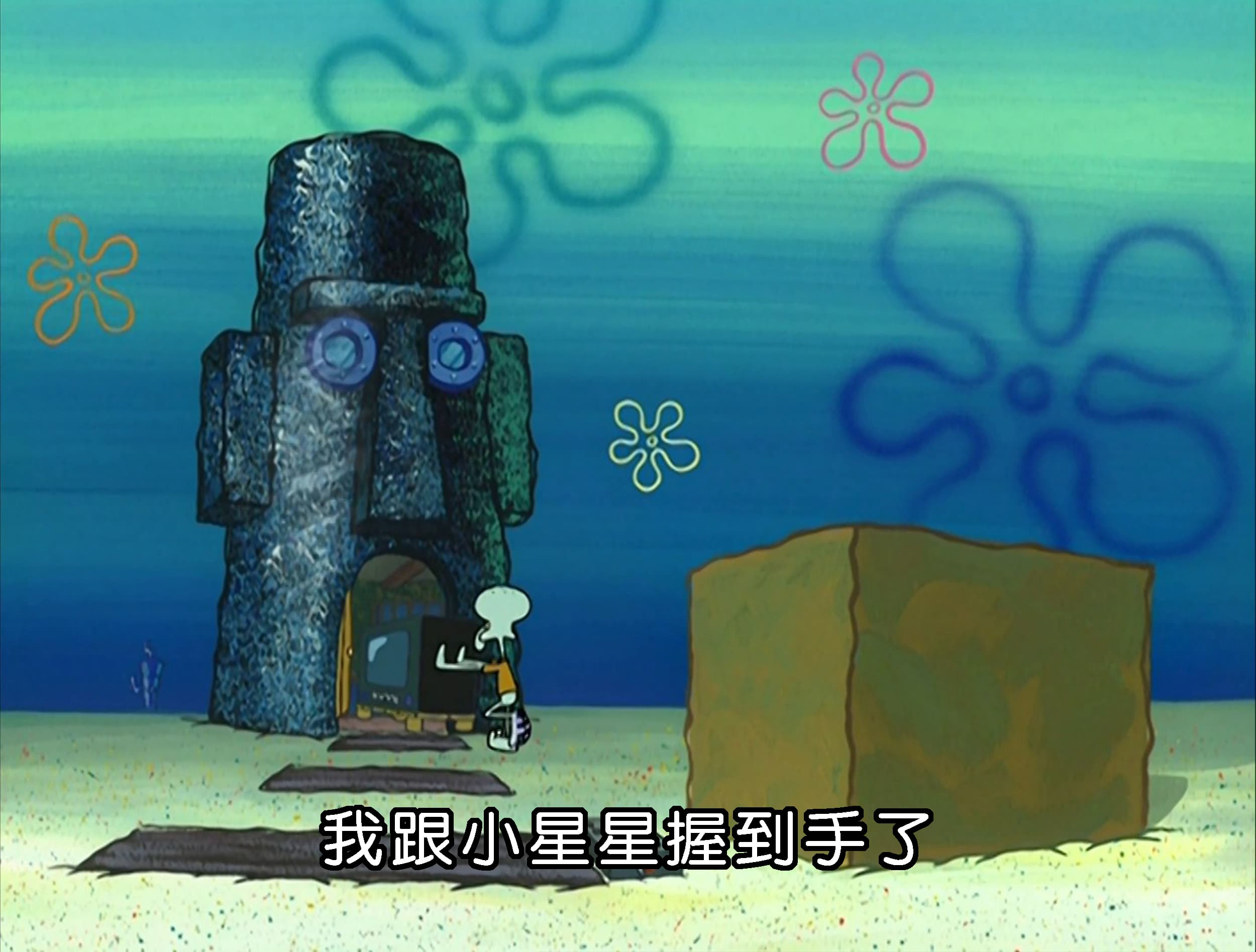 我跟小星星握到手了