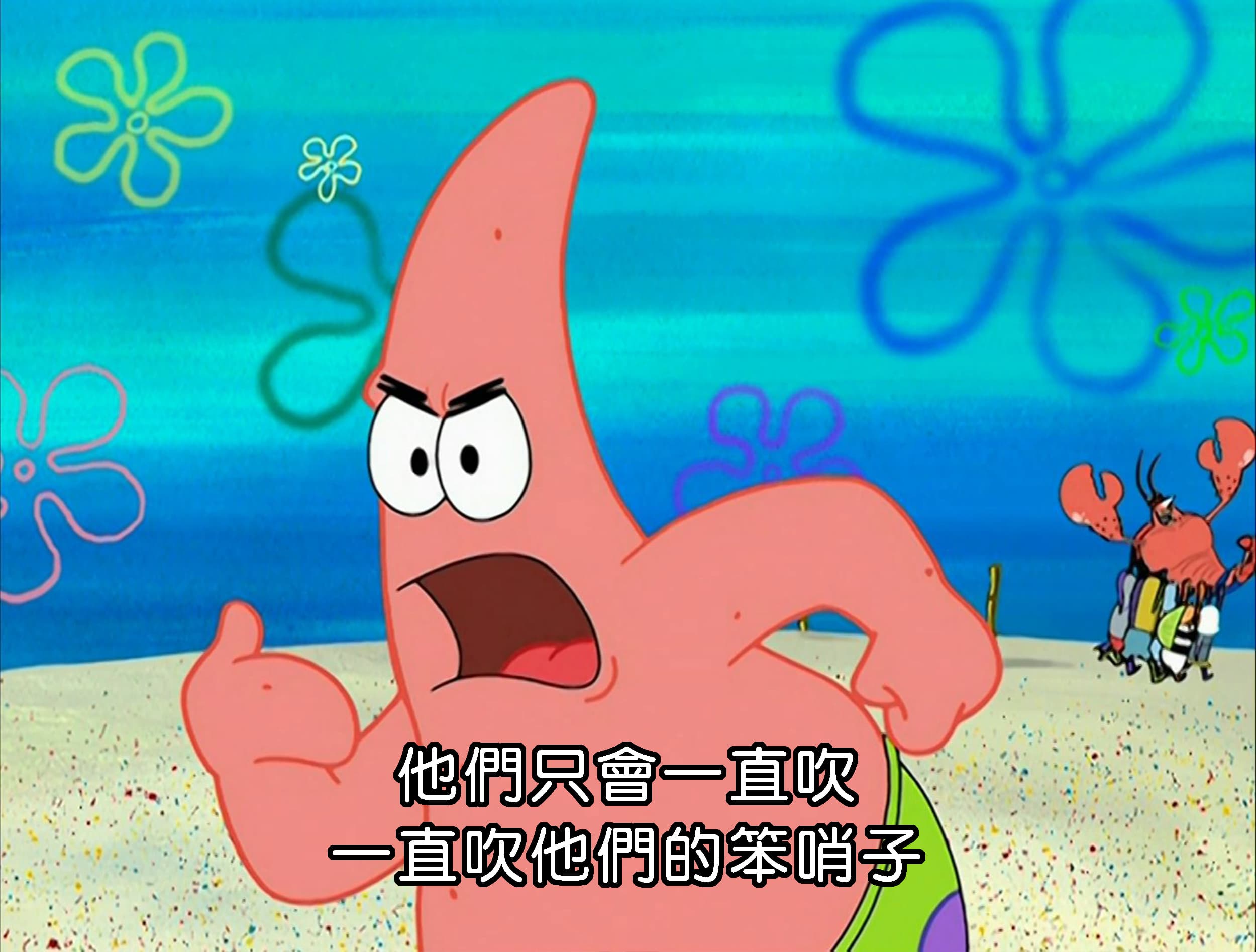 他們只會一直吹 一直吹他們的笨哨子