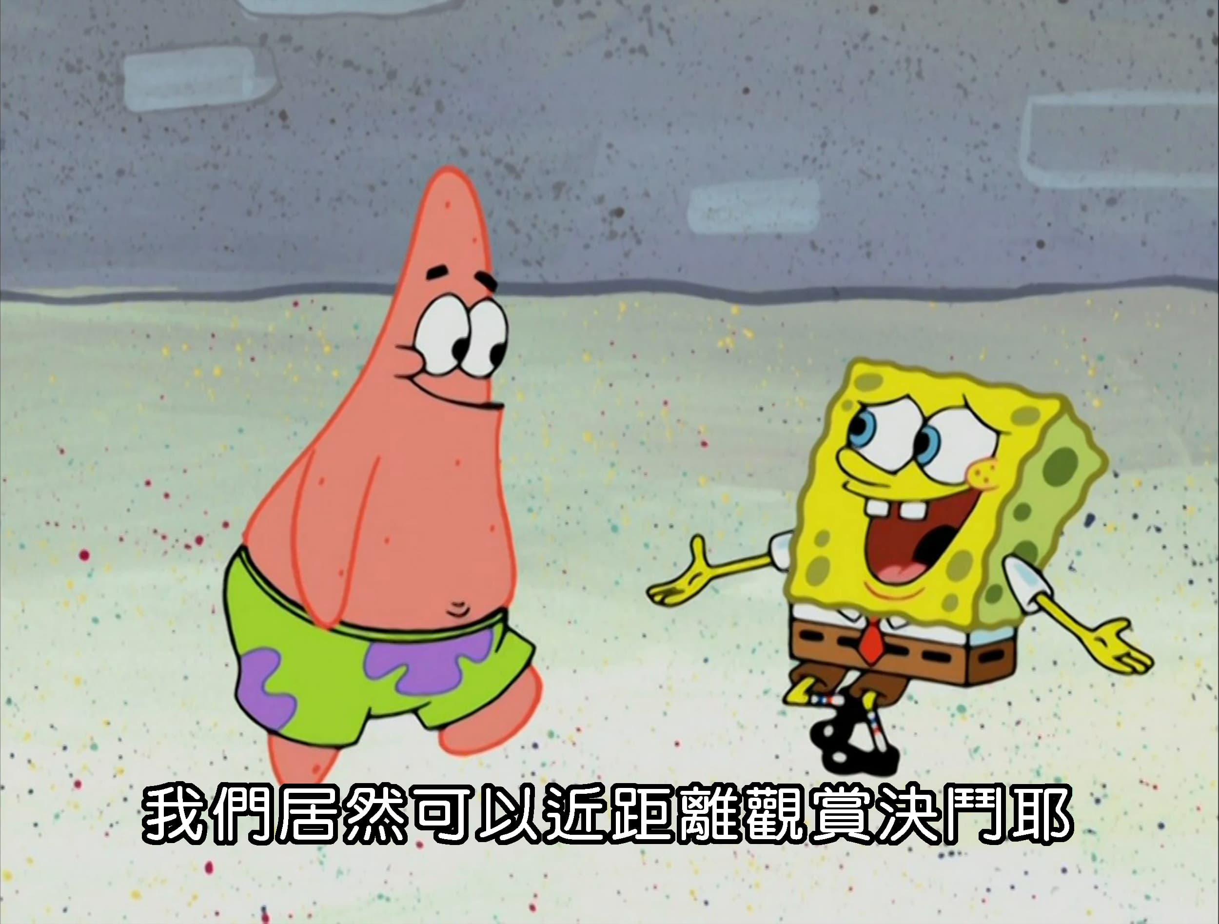 我們居然可以近距離觀賞決鬥耶