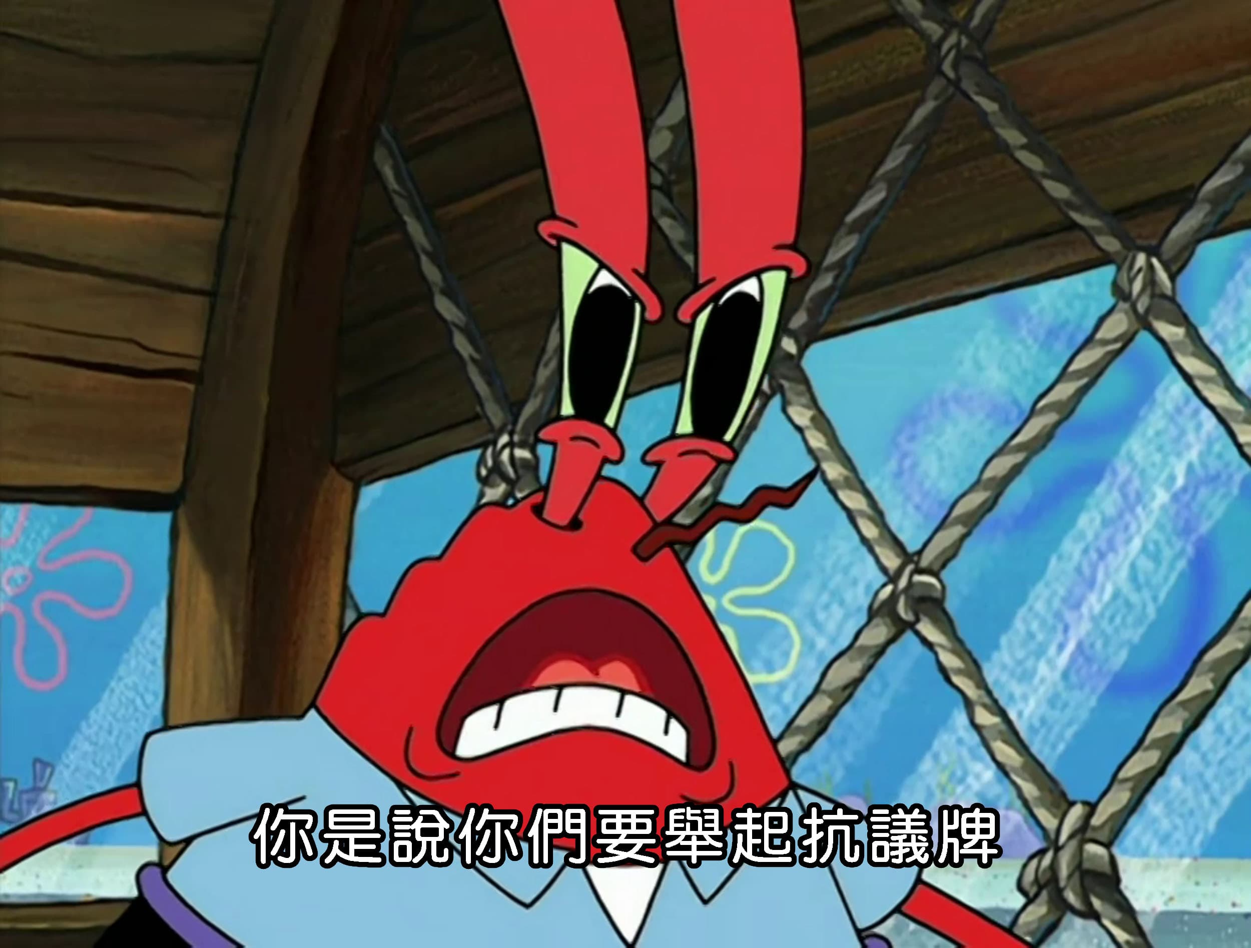 你是說你們要舉起抗議牌