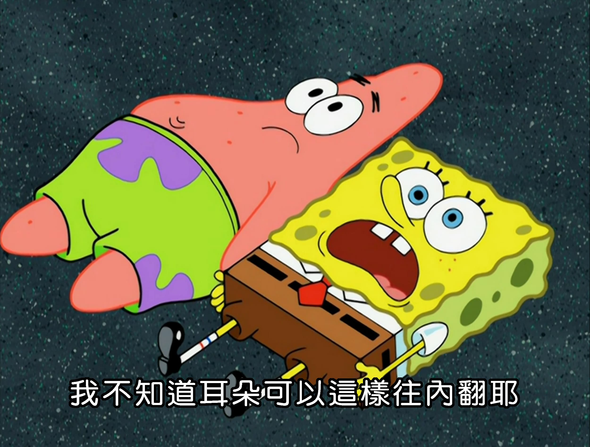 我不知道耳朵可以這樣往內翻耶